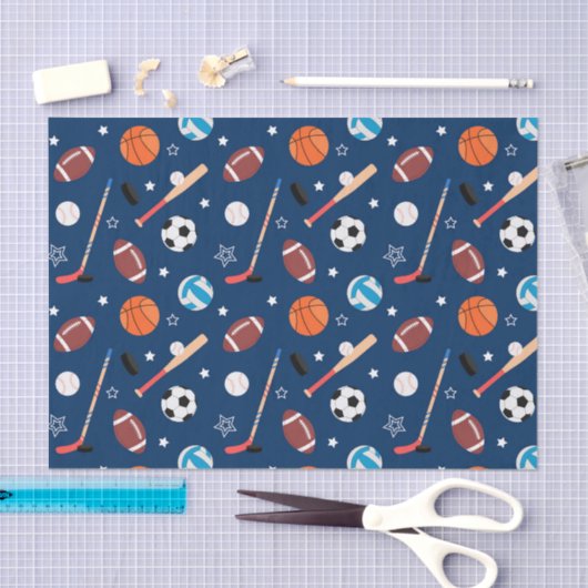 Baseball sports Pattern Tissuepapier (Craft)