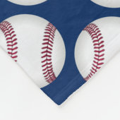 Baseball Sports Persoonlijk Rood Blauw Fleece Deken (Hoek)