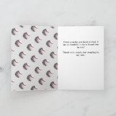 Baseball Sports Photo Coach Bedankkaart (Binnen)