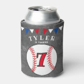 Baseball Sports schoolbord verjaardagsfeestje Blikjeskoeler (Blikje Voorkant)