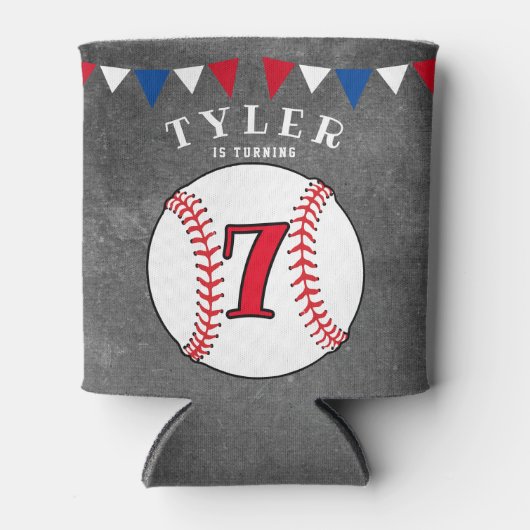 Baseball Sports schoolbord verjaardagsfeestje Blikjeskoeler (Voorkant)