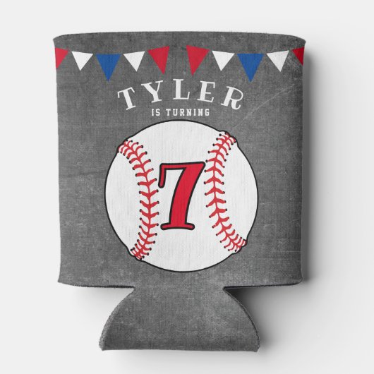 Baseball Sports schoolbord verjaardagsfeestje Blikjeskoeler (Achterkant)