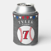 Baseball Sports schoolbord verjaardagsfeestje Blikjeskoeler (Blikje Achterkant)