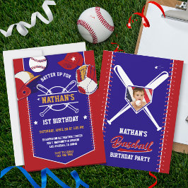 Baseball Sports Thema Birthday Party Uitnodiging