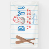 Baseball Sports Theme Baby shower Oh Boy Spandoek (Verticaal)