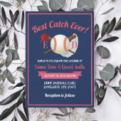 Baseball Sports Theme Navy Blue Weddenschap Kaart