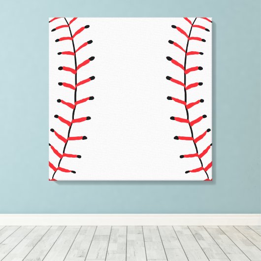 Baseball Sportstijl Baseball Thema Canvas Afdruk (Insitu (Houten vloer))