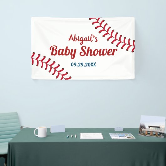 Baseball Sportthema Baby shower Welkomstwoord Spandoek (Beurs)