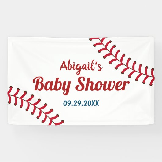 Baseball Sportthema Baby shower Welkomstwoord Spandoek (Horizontaal)