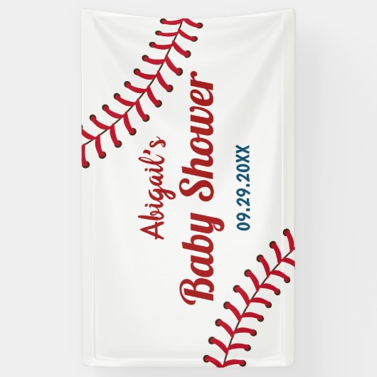 Baseball Sportthema Baby shower Welkomstwoord Spandoek (Verticaal)