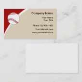 Baseball-sportthema Eenvoudig ontwerp Visitekaartje (Voorkant / Achterkant)