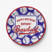 Baseball Sportthema Naam Partijpapier Bord (Voorkant)