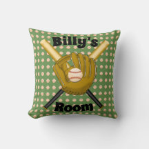 Baseball Square Pillow