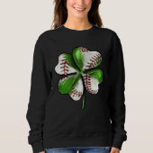 Baseball St Patrick s Day Four Leaf C Irish Men Bo Trui (Voorkant)