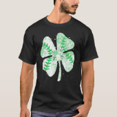 Baseball St Patricks Day Boys Men Catcher Pitcher  T-shirt (Voorkant)
