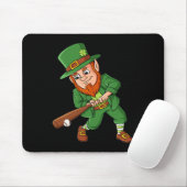 Baseball St Patricks Day Leprechaun Hitter Batter Muismat (Met muis)
