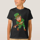 Baseball St Patricks Day Leprechaun Hitter Batter T-shirt (Voorkant)