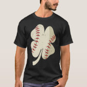 Baseball St Patricks Day Shamrock T-shirt (Voorkant)