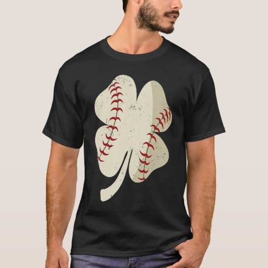 Baseball St Patricks Day Shamrock T-shirt (Voorkant)