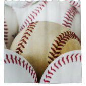Baseball Stack Close-up Foto Douchegordijn (Voorkant)