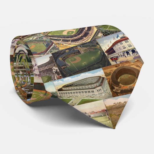 Baseball Stadium Briefkaarten Stropdas (Opgerold)