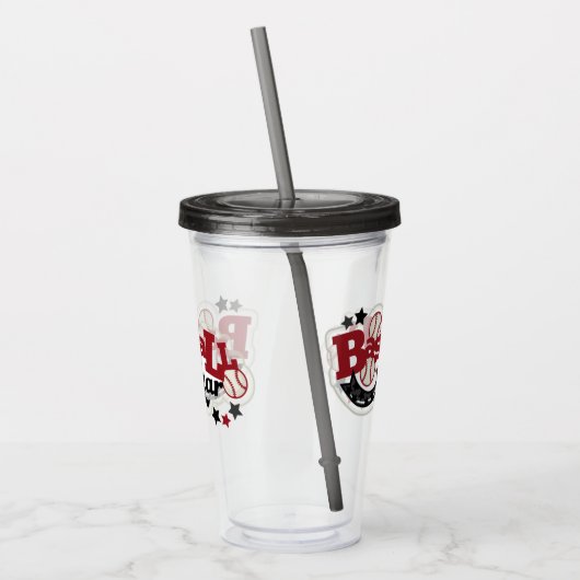 Baseball Star Acryl Drinkbeker (Links)