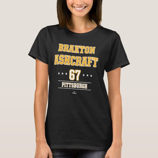 Baseball Star Braxton Ashcraft Pittsburgh MLBPA T-shirt (Voorkant)