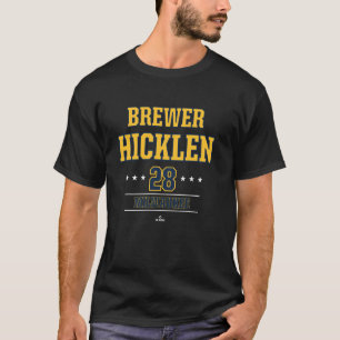 Baseball Star Brewer Hicklen Milwaukee MLBPA T-shirt