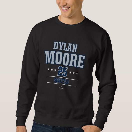 Baseball Star Dylan Moore Seattle MLBPA Trui (Voorkant)
