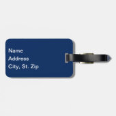 Baseball Star in donkerblauw en groen Bagagelabel (Achterkant horizontaal)