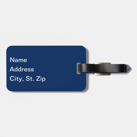 Baseball Star in donkerblauw en groen Bagagelabel (Achterkant horizontaal)