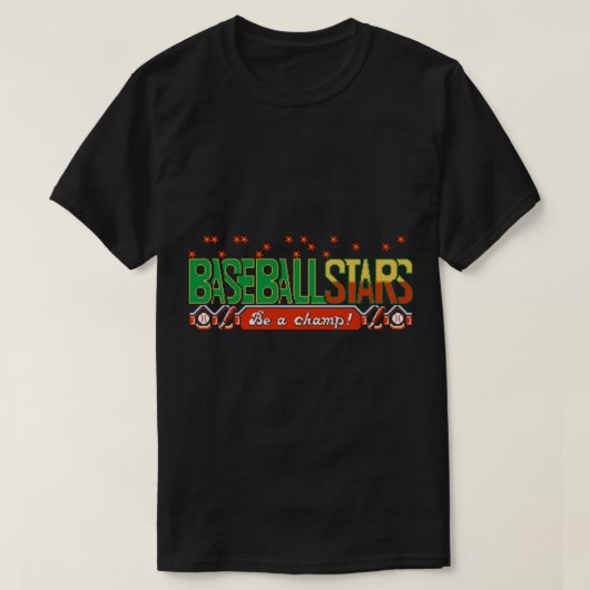Baseball Stars (NES Title Screen) Klassieke T-Shir T-shirt (Design voorkant)