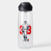 Baseball Stars & Stripes | 740ml Waterfles (Achterkant)