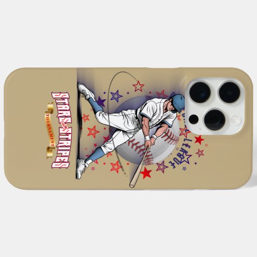 Baseball Stars & Stripes | Case-Mate iPhone Case (Achterkant (horizontaal))