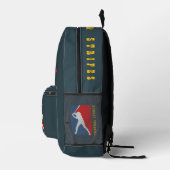 Baseball Stars & Stripes (D. mode) | Bedrukte Rugzak (Rechts)