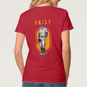 Baseball Stars & Stripes (D. mode) | Dames V-hals T-shirt (Achterkant)