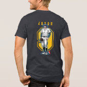 Baseball Stars & Stripes (D. mode) | Mannen Tri-Blend Shirt (Achterkant)