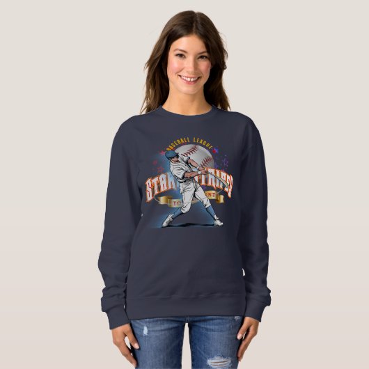 Baseball Stars & Stripes (D. mode) | Vrouwen  Trui (Voorkant volledig)