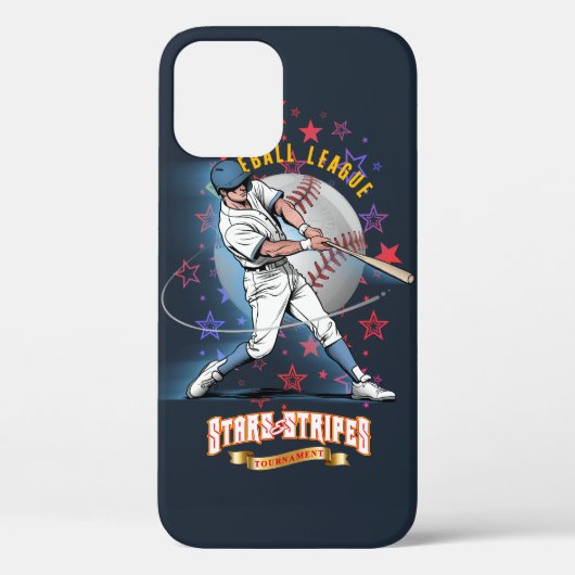 Baseball Stars & Stripes (Donkere modus) | Case-Mate iPhone Case (Achterkant)