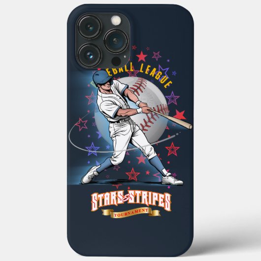 Baseball Stars & Stripes (Donkere modus) | Case-Mate iPhone Case (Achterkant)