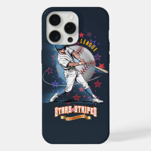 Baseball Stars & Stripes (Donkere modus) iPhone 15 Pro Max Case