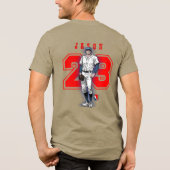 Baseball Stars & Stripes | Heren Tri-Blend Shirt (Achterkant)