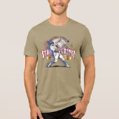 Baseball Stars & Stripes | Heren Tri-Blend Shirt (Voorkant)