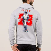 Baseball Stars & Stripes | Men Full-zip Hoodie (Achterkant)