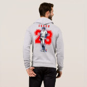 Baseball Stars & Stripes | Men Full-zip Hoodie (Achterkant volledig)