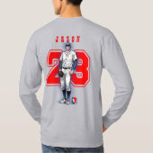 Baseball Stars & Stripes | Men Long Sleeve T-shirt (Achterkant)