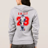 Baseball Stars & Stripes | Women Full-zip Hoodie (Achterkant)