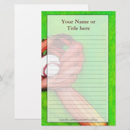 Baseball Stationery (Voorkant / Achterkant)