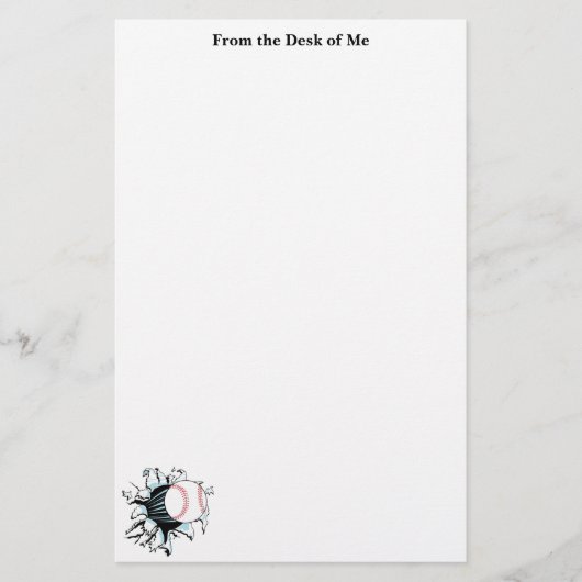 Baseball Stationery Briefpapier (Voorkant)