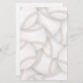 Baseball Stationery Briefpapier (Voorkant / Achterkant)